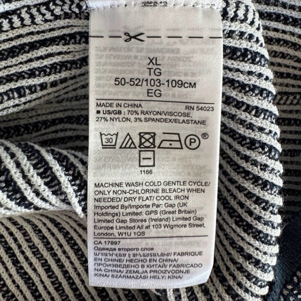Banana Republic Midi Pull On Ribbed Pencil Column Skirt XL Navy Classic NWT - Picture 4 of 9